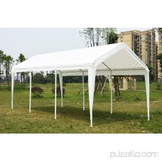 Quictent 20x10 Heavy Duty Portable Carport Canopy Party Tent White (1101)